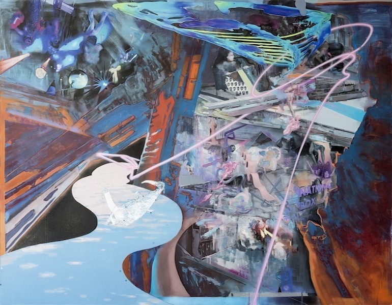 Rui Zhang: A Twelve-Year Earthquake, 2018, oil and acrylic on canvas, 230 x 280 cm 

